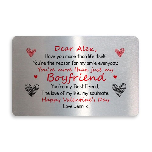 Personalised Valentines Day Gift For Boyfriend Soulmate Gift