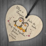 Valentines Gifts For Him Her Heart Penguin Gift Anniversary Gift