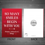 Valentines Day Card For Him Her SO MANY SMILES Soulmate Card