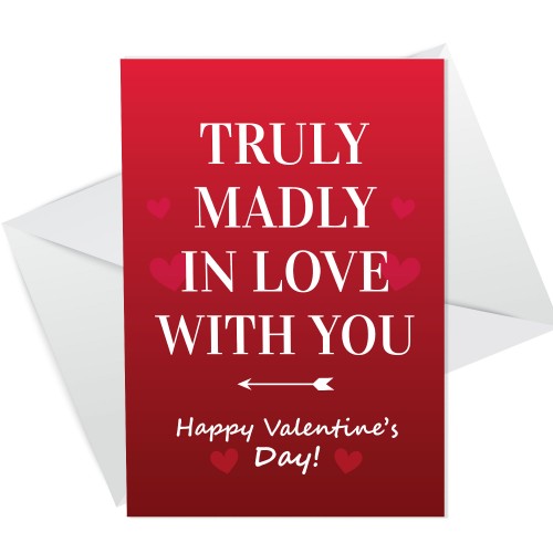 Special Valentines Day Card For Husband Wife Boyfriend Love Card