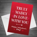 Special Valentines Day Card For Husband Wife Boyfriend Love Card