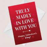 Special Valentines Day Card For Husband Wife Boyfriend Love Card