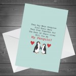 Penguin Card For Boyfriend Girlfriend Valentines Anniversary