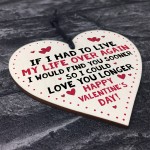 Valentines Day Gift For Men Women Wood Heart Boyfriend