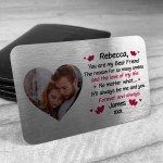 Personalised Photo Metal Wallet Card Love Quote Valentines Day