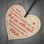 Valentines Gifts For Him Her Wood Heart Funny Joke Gift