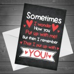 Valentines Funny Card For Boyfriend Girlfriend Novelty Rude Card