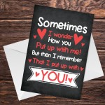 Valentines Funny Card For Boyfriend Girlfriend Novelty Rude Card