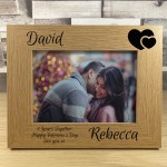 Personalised Valentines Day Gift For Him Her Wooden Photo Frame