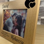 Personalised Valentines Day Gift For Him Her Wooden Photo Frame