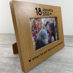 Personalised Engagement Gift Wooden Photo Frame Gift For Couple