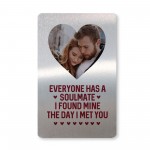 Personalised Soulmate Gift Metal Wallet Card Anniversary Gift