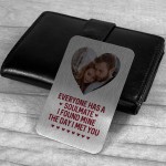 Personalised Soulmate Gift Metal Wallet Card Anniversary Gift