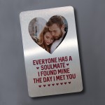 Personalised Soulmate Gift Metal Wallet Card Anniversary Gift