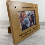 Personalised Wooden Photo Frame Soulmate Gift For Anniversary