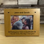 Personalised Wooden Photo Frame Soulmate Gift For Anniversary