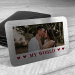 Personalised My World Gift For Boyfriend Girlfriend Husband Wife