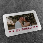 Personalised My World Gift For Boyfriend Girlfriend Husband Wife