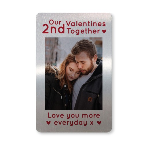 Personalised 1st 2nd 3rd 4th 5th Valentines Day Gift Photo Card