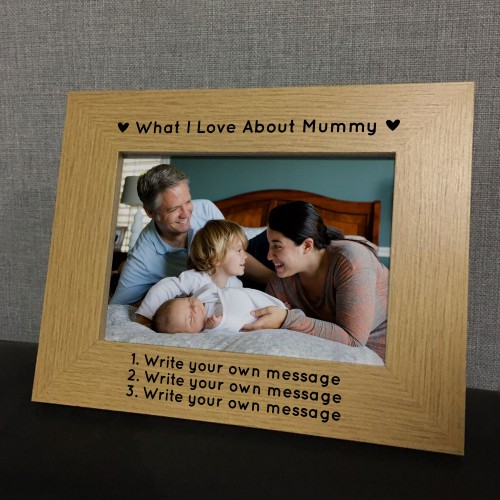 Personalised What I Love About Mummy Photo Frame Mothers Day