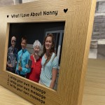 Personalised What I Love About Nanny Photo Frame Mothers Day