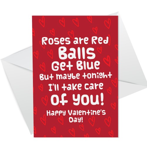 Funny Rude Valentines Card For Girlfriend Wife Joke Humour Card 