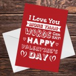 Happy Valentines Day Card For Your Partner Novelty Valentines