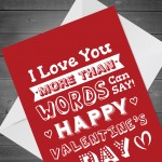 Happy Valentines Day Card For Your Partner Novelty Valentines