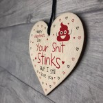 Funny Rude Valentines Day Gift For Him Her Wood Heart Humour