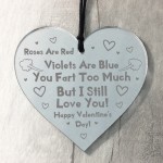 Funny Valentines Gift Poem Engraved Heart Boyfriend Girlfriend