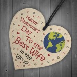 Valentines Gifts For Wife Hanging Wooden Heart LOVE Gift For Her