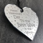 Valentines Gifts For Wife Hanging Engraved Heart LOVE Gift