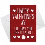 Valentines Cards For Girlfriend Wife Funny Rude Humour Card