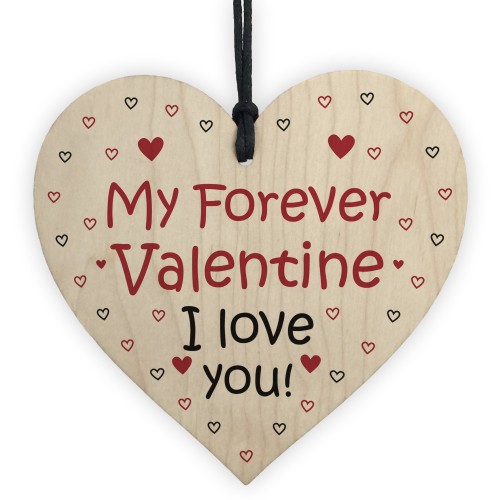 Forever Valentine Wood Heart Valentines Day Gift For Boyfriend