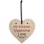 Forever Valentine Wood Heart Valentines Day Gift For Boyfriend