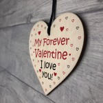 Forever Valentine Wood Heart Valentines Day Gift For Boyfriend