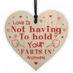 Funny Gift For Boyfriend Girlfriend Wooden Heart Gifts