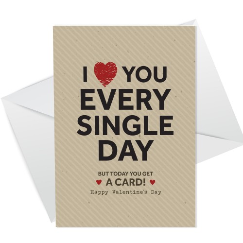 Valentines Day Cards For Boyfriend Girlfriend I LOVE YOU Card