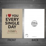 Valentines Day Cards For Boyfriend Girlfriend I LOVE YOU Card