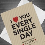 Valentines Day Cards For Boyfriend Girlfriend I LOVE YOU Card