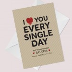 Valentines Day Cards For Boyfriend Girlfriend I LOVE YOU Card