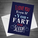 Rude Funny Valentines Card For Him Her FART Card For Boyfriend