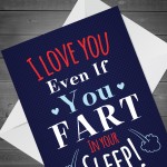 Rude Funny Valentines Card For Him Her FART Card For Boyfriend