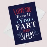 Rude Funny Valentines Card For Him Her FART Card For Boyfriend