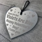 Funny Valentines Gift For Him Her Poem Engraved Heart Husband