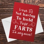 Valentines Card For Him Her Rude Humour Funny Boyfriend Husband