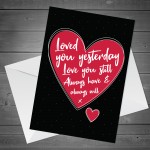 Valentines Day Card For Him Her LOVE YOU Card Boyfriend