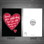 Valentines Day Card For Him Her LOVE YOU Card Boyfriend