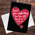 Valentines Day Card For Him Her LOVE YOU Card Boyfriend