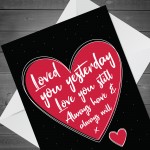 Valentines Day Card For Him Her LOVE YOU Card Boyfriend